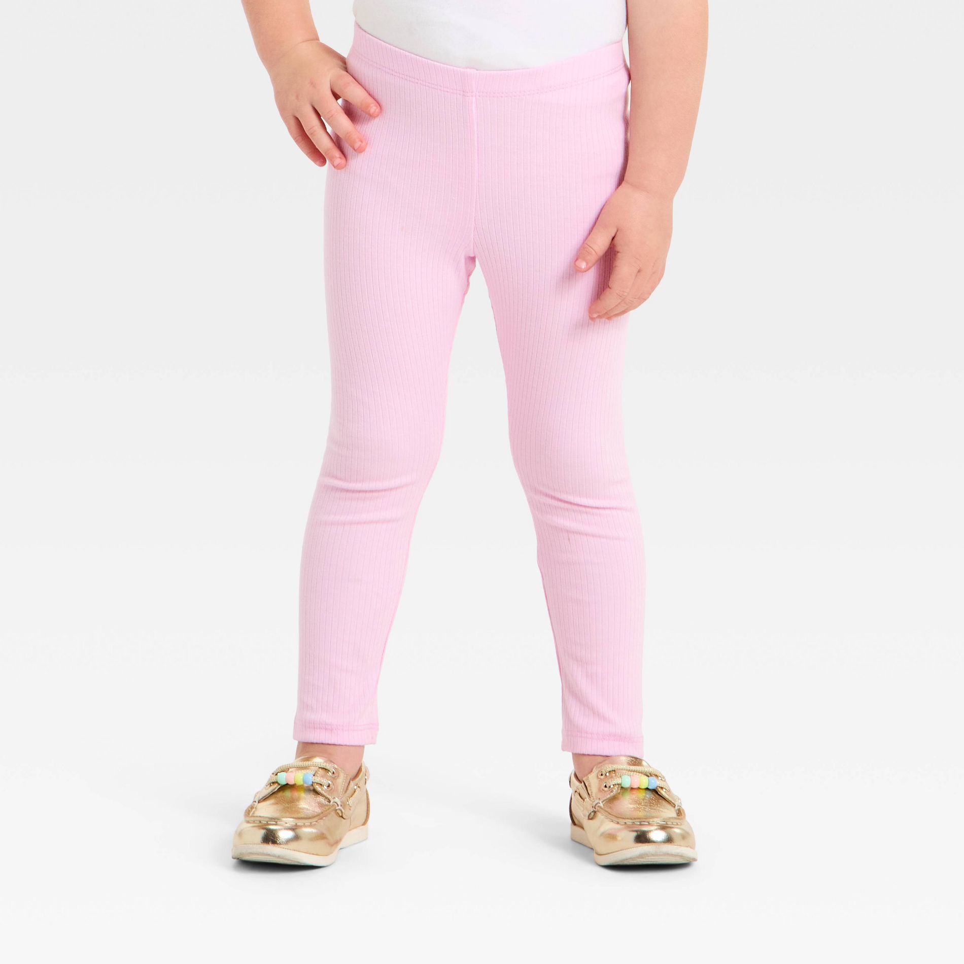 Toddler Girls' Solid Ribbed Leggings - Cat & Jack™ Pink 2T