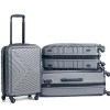 Vynxaria 3-Piece ABS Lightweight Luggage Set - Two Hooks, Spinner Wheels, TSA Lock, Telescoping Handle, Hard-Shell - 2 of 4
