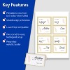 Avery Printable Tent Cards, 2" x 3.5", White with Metallic Gold Borders 80 Blank Place Cards for Laser or Inkjet Printers (3328) - 2 of 4