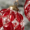 4.75"H Sullivans Faceted Ball Ornament - Set of 2  Red Christmas Ornaments - 2 of 2