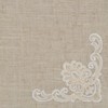 Saro Lifestyle Embroidered Napkin, 20" Square, Natural (Set of 4) - 4 of 4