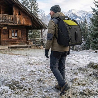 Sportube Wanderer Boot Bag, 50L Ski & Snowboard Gear Backpack for Travel, Citrus — фото 7