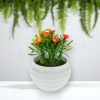 Unique Bargains Artificial Plants Mini Rose Arrangement Plastic 3.15"x3.15"x4.33" 1 Pcs - 2 of 4