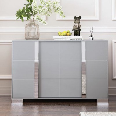 NicBex 2-Drawer Nightstand with Metal Handles, Modern Bedroom Storage Cabinet, Bedroom End Table, Dresser for Bedroom