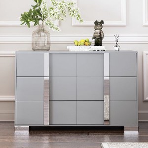 NicBex 2-Drawer Nightstand with Metal Handles, Modern Bedroom Storage Cabinet, Bedroom End Table, Dresser for Bedroom - 1 of 4