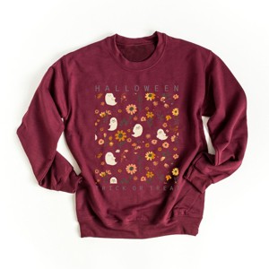 Simply Sage Market Halloween Floral And Ghost Collage Sweatshirt - 1 of 4