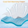 Okak 3IN Twin Mattress Topper with Non-Slide Design, Cool Gel Memory Foam Mattress Topper, Extra Firm Mattress Pad with CertiPUR-US Certified, White - 3 of 4