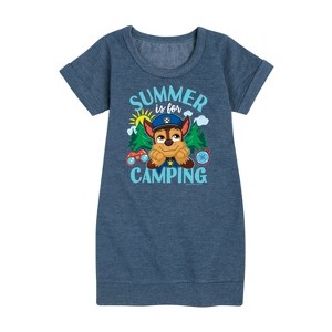 - Paw Patrol - Summer Is For Camping Graphic Short Sleeve Fleece Dress - 1 of 4