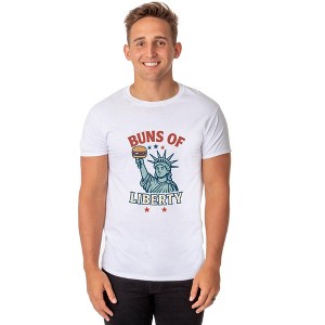 Men's Buns of Liberty Statue of Liberty Patriotic Funny T-Shirt - 1 of 4