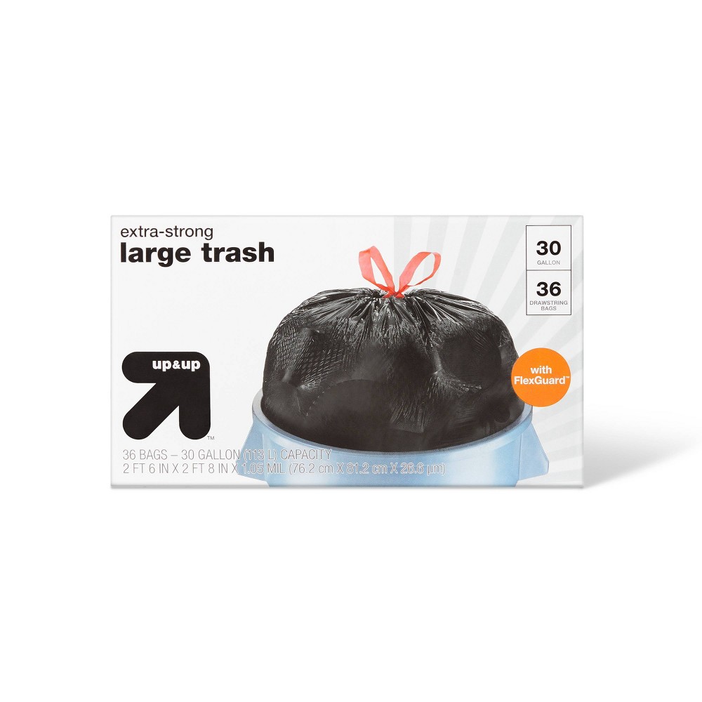large drawstring trash bags - 30 gallon - 36ct - up & up™