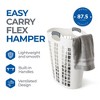 Gracious Living Easy Carry Large Vented Plastic Laundry Hamper w/Handles, White - 2 of 4