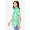 Woman Within Women's Plus Size Perfect Printed Short-Sleeve Polo Shirt - 4 of 4