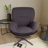 CAVINAS Faux Leather Upholstered Accent Chair,Modern Swivel Chair  with Metal Base Frame for Bedroom,Reading Room - 2 of 4