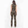 Women's V-cut Camo Flared Pants - American Bazi - 4 of 4