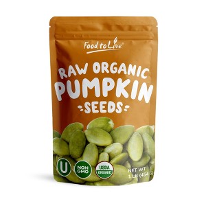 Organic Pepitas / Pumpkin Seeds - No Shell, Non-GMO, Kosher, Raw, Vegan - 1 of 4