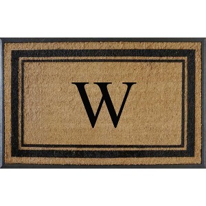 A1HC Rubber & Coir Flocked Doormat 30"x48", Anti-Shed, Heavy Duty for Front Door Monogrammed Mat - 1 of 4