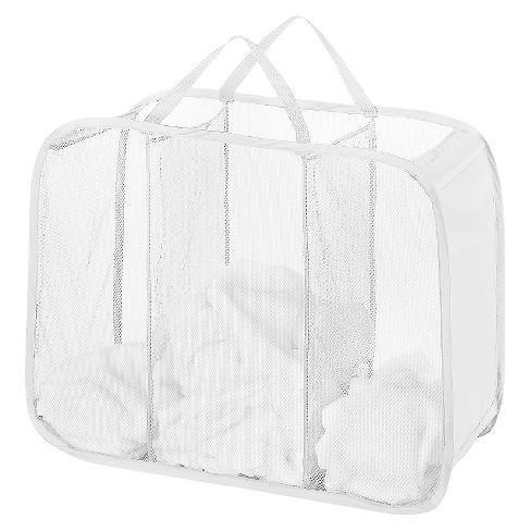NEW Room Essentials Pop Up Popup Hamper w Handles Aqua Mesh Folds Flat Storage 