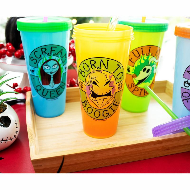 Silver Buffalo Disney The Nightmare Before Christmas Color-Changing Plastic Tumblers | Set of 4, 5 of 7
