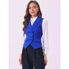 INSPIRE CHIC Women's Lapel Collar Dressy Versatile Racerback Waistcoat Suit Vest - 4 of 4