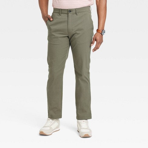 Men's Slim Fit Tech Chino Pants - Goodfellow & Co™ Olive Green 28x30