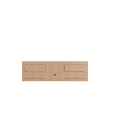 Rustic Brown 70" Floating Wood TV Stand with Sliding Door