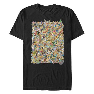 Men's The Simpsons All of Springfield Character Collage T-Shirt - 1 of 4