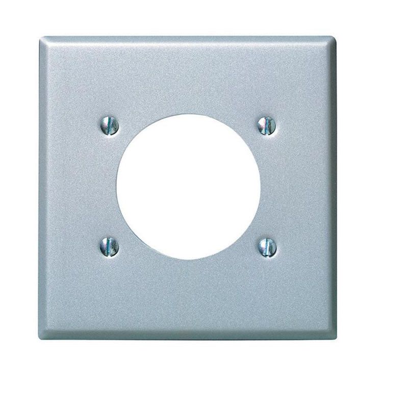 Leviton 2 gang Steel Outlet Wall Plate 1 pk, 1 of 3