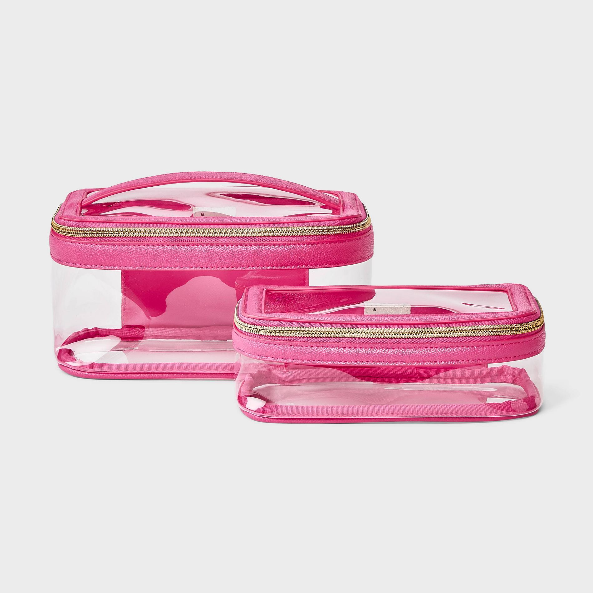 Travel Zip Pouch Set 2pc - A New Day™ Pink