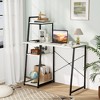 Tangkula Computer Desk w/ Shelves 3-Tier Storage Bookshelf Ladder-shaped Metal Frame - 2 of 4