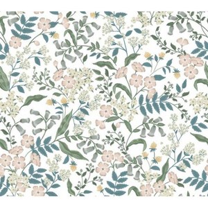 Rifle Paper Co. Sweetbrier Blush Peel and Stick Wallpaper: Multicolor Floral Botanical, Self-Adhesive, 45 Sq Ft Coverage - 1 of 4