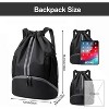 Drawstring Sports Backpack with Shoe and Wet Pockets, Water-Resistant Gym & Swim Bag for Men and Women - 2 of 4
