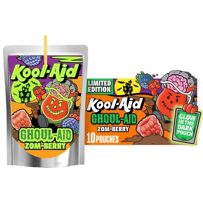 Kool-Aid Ghoul Aid Scary Berry Juice Boxes - 10pk/6 fl oz Pouches