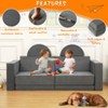 8-Piece Kids Modular Play Couch, Convertible Toddler Sofa Set with Removable Covers for Playroom or Nursery - 4 of 4