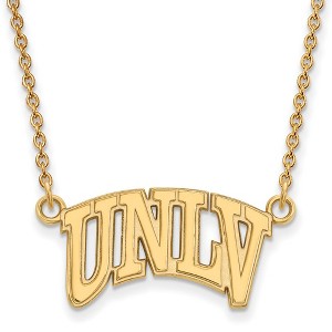 Black Bow Jewelry 10k Yellow Gold Nevada Las Vegas Runnin Rebels NCAA Necklace 18 Inch - 1 of 4