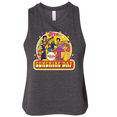 Women's The Brady Bunch The Brady Kids Graphic Racerback Tank - Heather Charcoal - Small