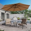 YARDGRACE Outdoor Patio Umbrella with Base included, 10 FT Deluxe Curvy Cantilever Umbrella - 2 of 4