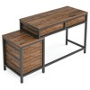 Resenkos Computer Desk, Office Desk, Study Desk,5-Drawer Computer Desk, Study Writing Table with Reversible Drawer Cabinet,Rustic Brown - 4 of 4
