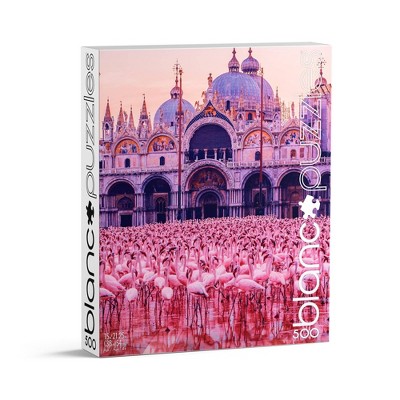 Photo 1 of 2 PACK--blanc Pink Flamingo Palace Jigsaw Puzzle - 500pc