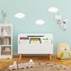 KTMBDW Wooden Toy Box, Kids Toy Storage Organizer with Front Bookshelf, Safety Hinge, Boys Girls Toy Chest Bench for Playroom Kids Room, White - 2 of 4