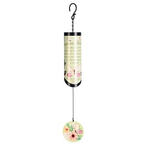 Dicksons Precious Butterfly Pink and Green 23 inch Aluminum Wind Chime Noisemaker - 1 of 2