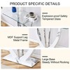NicBex 50Inch Minimalist Rectangular Dining Table with Tempered Glass Tabletop and MDF Legs - 4 of 4