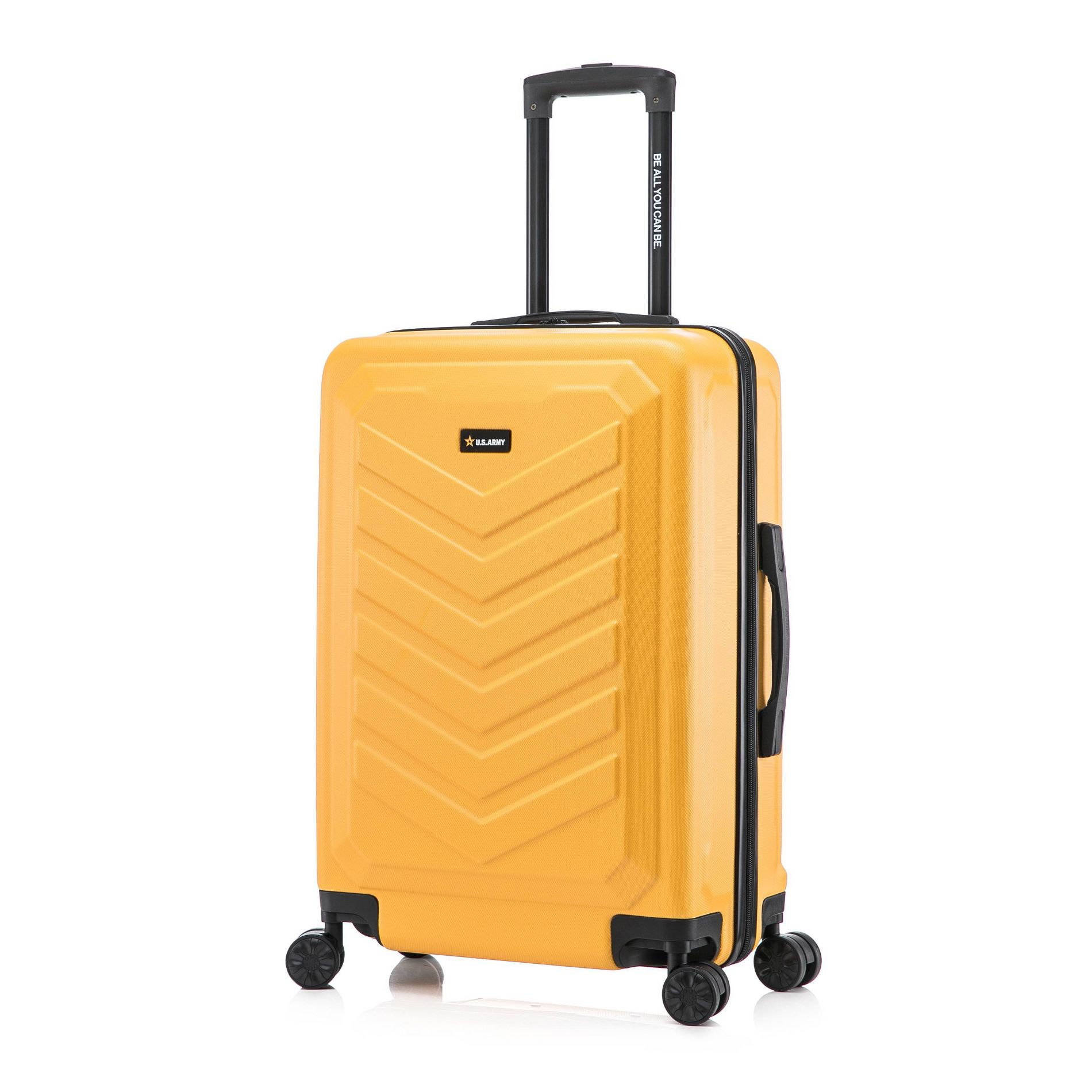 U.S. Army FOX 24" Medium Checked Hardside Suitcase - Mustard