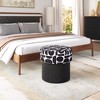 Storage Ottoman 18.3" H Black & White Textured Fabric – Hidden Compartment, Modern Living by Zuo - 4 of 4