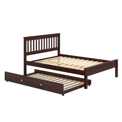Donco Kids 500-FCP_503-CP Contempory Bed withTrundle Bed, Full/Twin, Dark Cappuccino