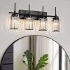 LLHZSY Modern Bathroom Vanity Wall Light Cylinder Bathroom Crystal Wall Sconces - Gold/Black-1/2/3/4/5 light - 2 of 4