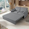Queen Size Convertible Sleeper Sofa Bed with Casters, Compact Pull-Out Chenille Loveseat for Small Apartments or Offices–The Pop Home - 3 of 4