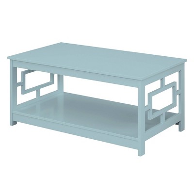 Town Square Coffee Table with Shelf Sea Foam - Breighton Home