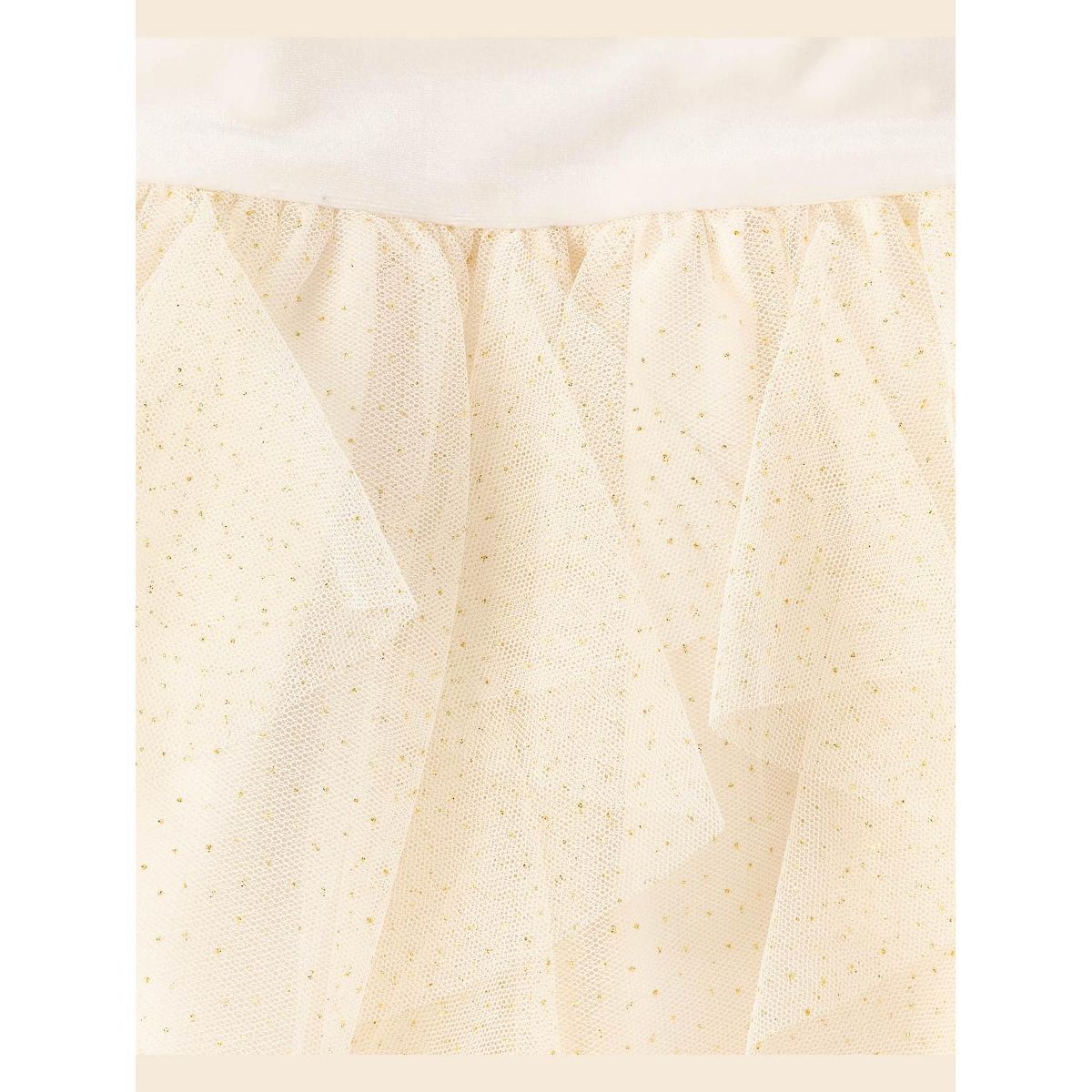 The Children's Place Girls Short Flutter Sleeve Glitter Ruffle Mesh Fit And Flare Dress - thumbnail 3