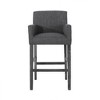 Lyngins Contemporary 26" H Counter Height Bar Stool with Rounded Armrests, Upholstered Counter Stools with Solid Rubberwood H-Frame Base - 4 of 4