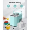 Silonn Ice Maker Countertop Machine with Handle, 26lbs in 24h, 9 Ice Cubes Ready in 6 Mins, Self-Cleaning Ice Makers with Basket and Scoop, Green - 2 of 4